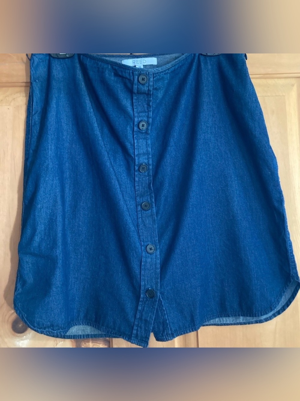 Reed Basic light weight blue jean denim mini skirt 10